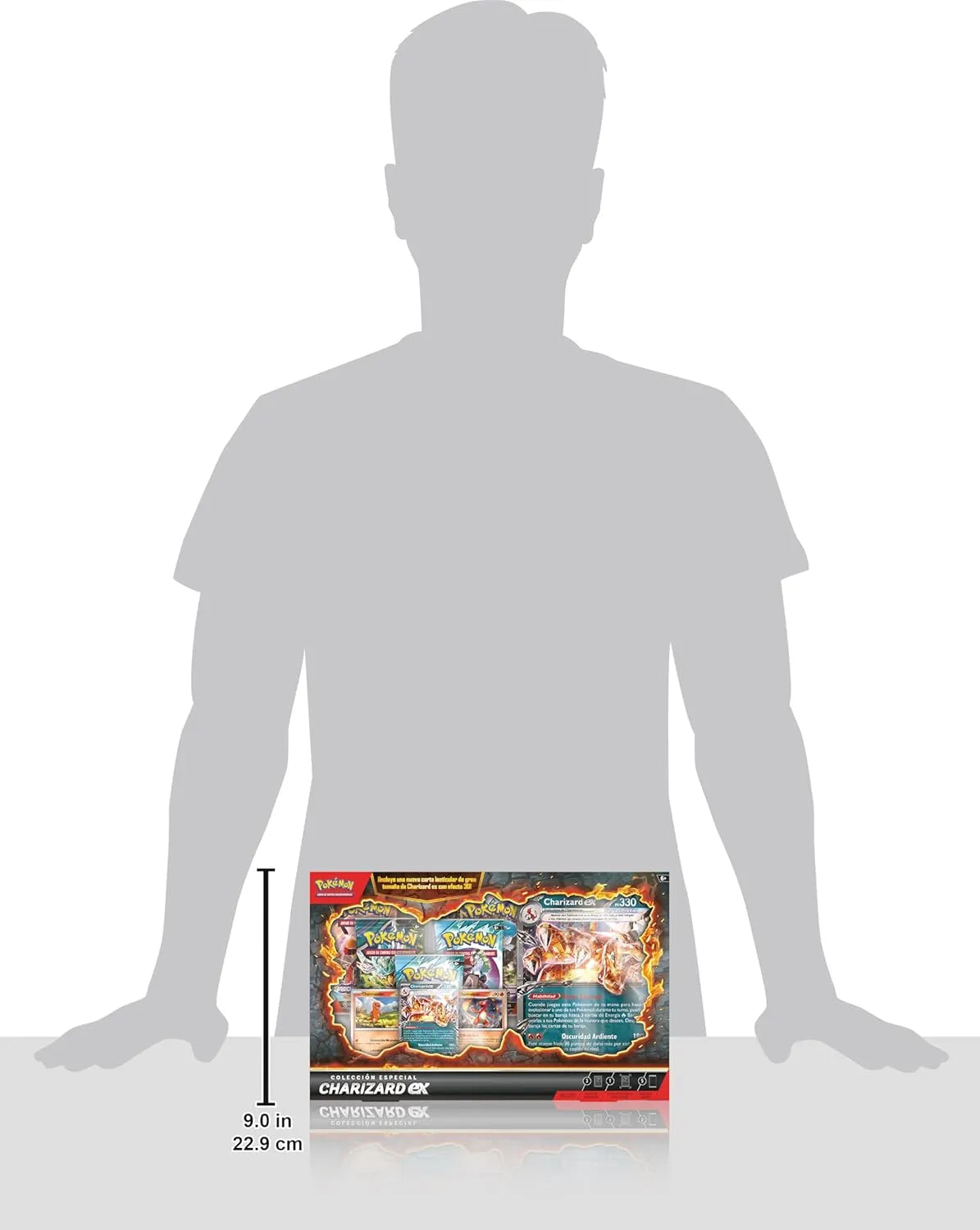 Tamaño de la caja Charizard ex Colección Especial Pokémon TCG