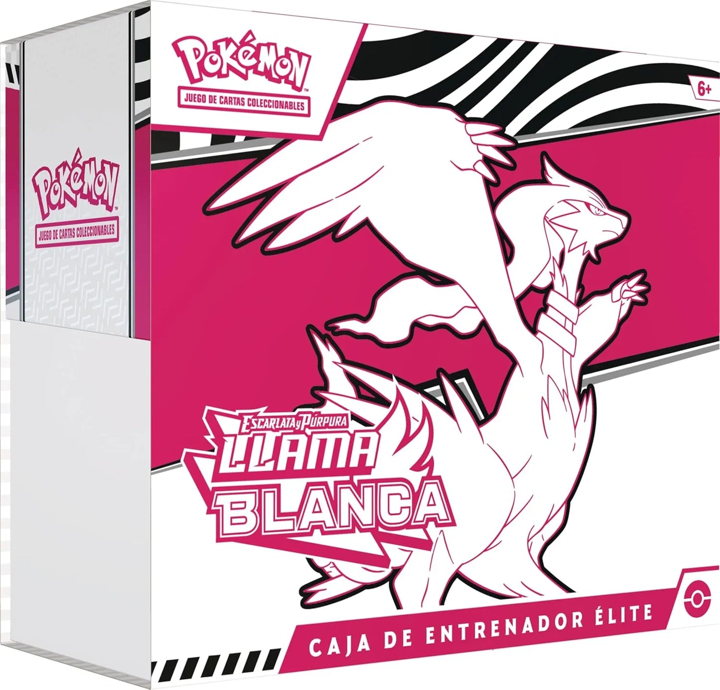 Caja lateral de la Entrenador Élite Llama Blanca Pokémon TCG