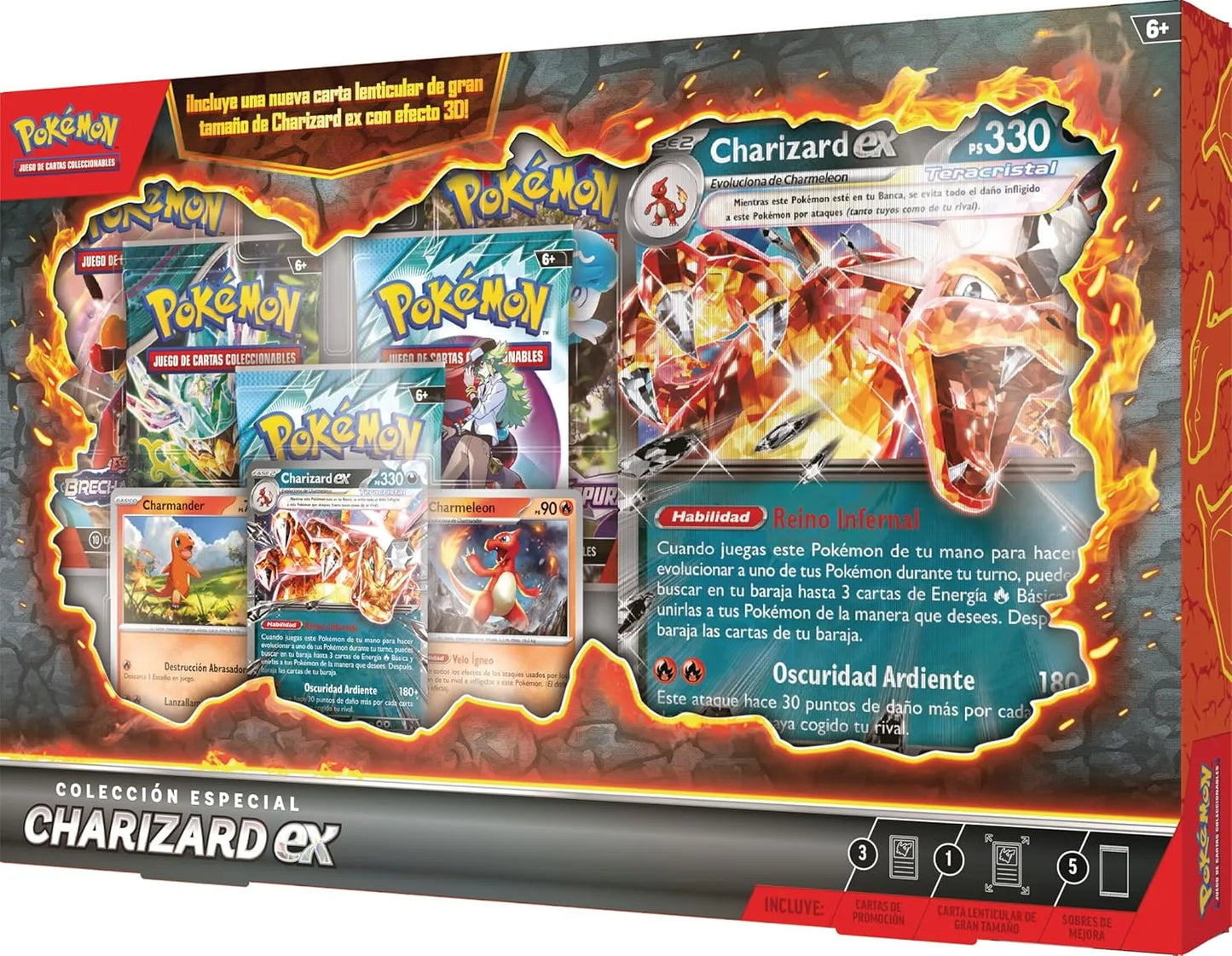 Caja Charizard ex Pokémon TCG Colección Especial vista frontal