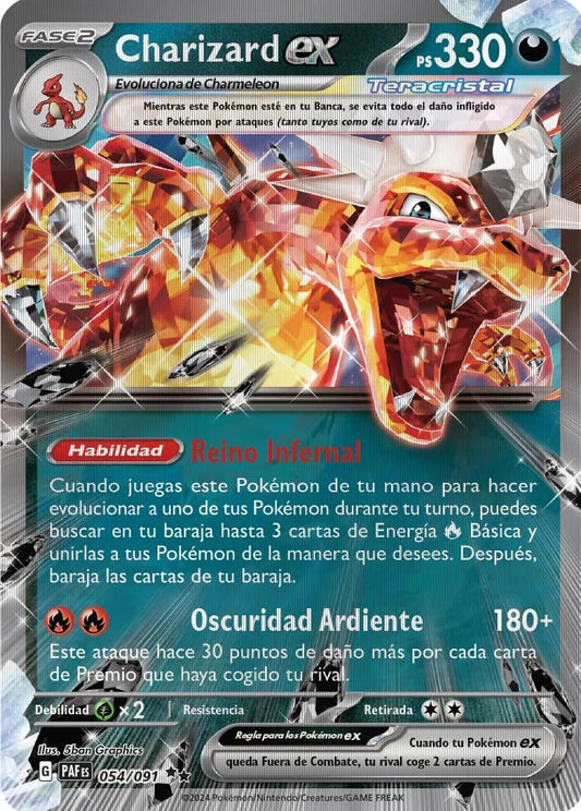 Carta promocional Charizard ex Pokémon TCG Colección Especial