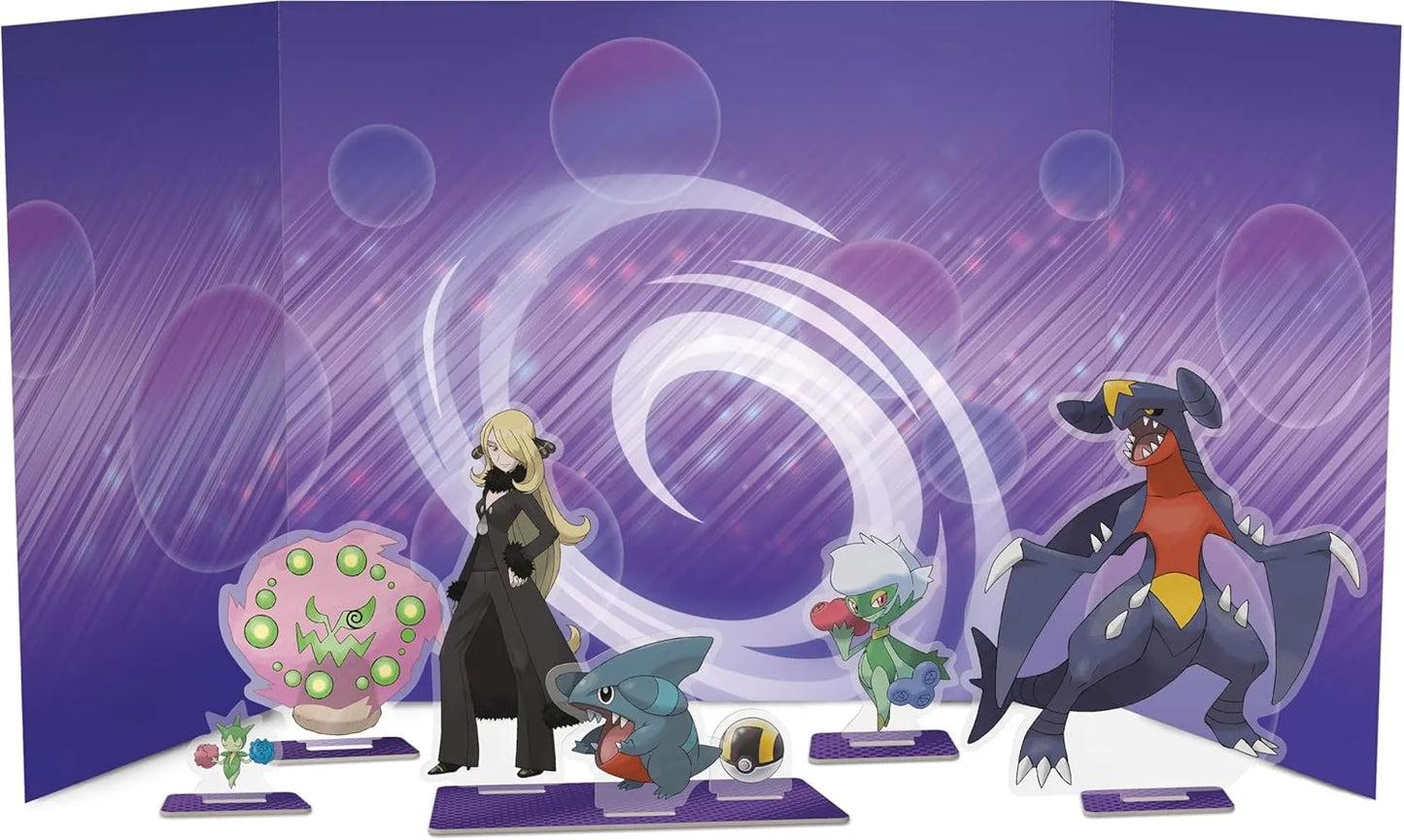 Arte promocional Cintia y Garchomp Colección Prémium Pokémon TCG