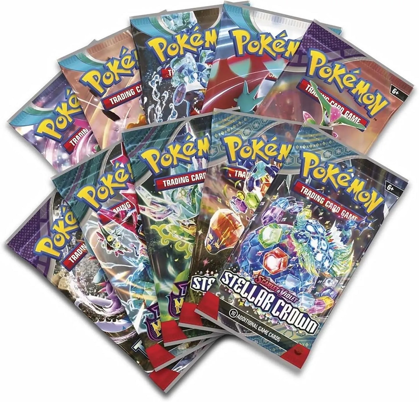 Lote de sobres Pokémon TCG en abanico – expansiones Scarlet & Violet