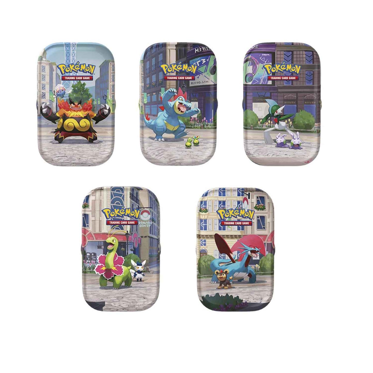 Mini Lata Pokémon Ciudad Luminalia en español, diseño al azar