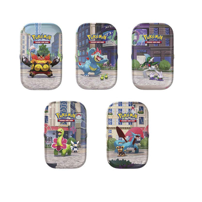 Mini Lata Pokémon Ciudad Luminalia en español, diseño al azar
