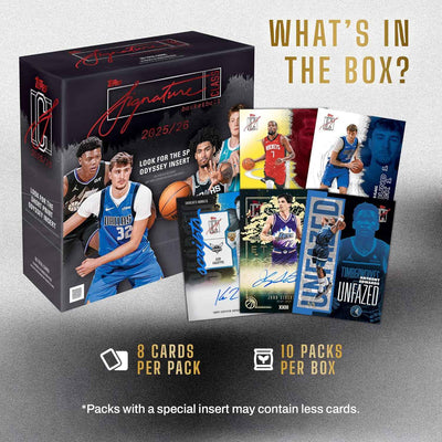 Mega Box Topps Signature Class 2025-26 NBA en inglés con parallels Chrome