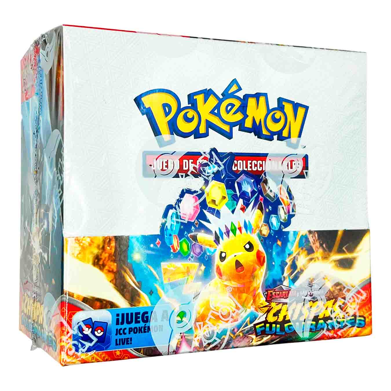 Caja de 36 sobres Pokémon Chispas Fulgurantes en español sellada de fábrica