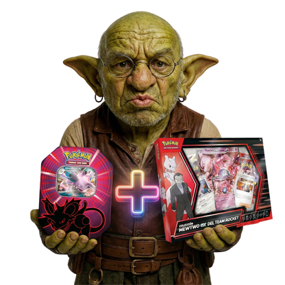 PACK POKÉMON RIVALES PREDESTINADOS | Lata + Colección Mewtwo EX | Edición Español 2025