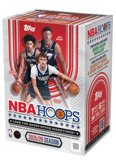 Value Box Topps NBA Hoops 2025-26 en inglés con parallels Green Hoops