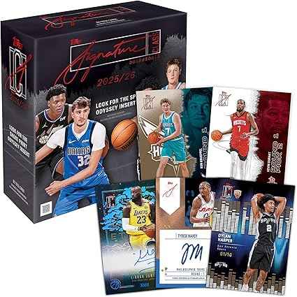 Mega Box Topps Signature Class 2025-26 NBA en inglés con parallels Chrome