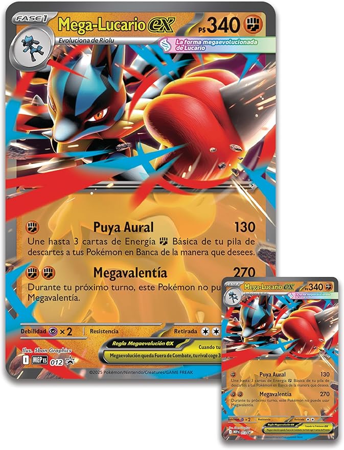 COLECCÍON CON FIGURA MEGA-LUCARIO EX (ESP)