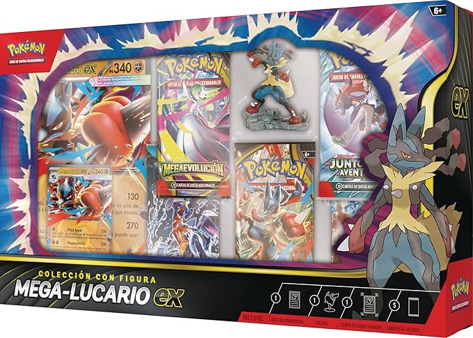 COLECCÍON CON FIGURA MEGA-LUCARIO EX (ESP)