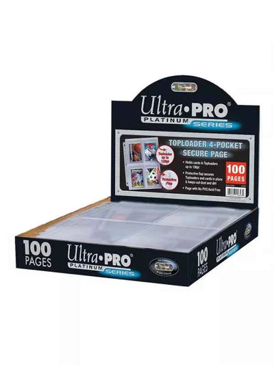 HOJAS 4 BOLSILLOS PLATINUM ULTRA PRO PARA TOPLOADERS