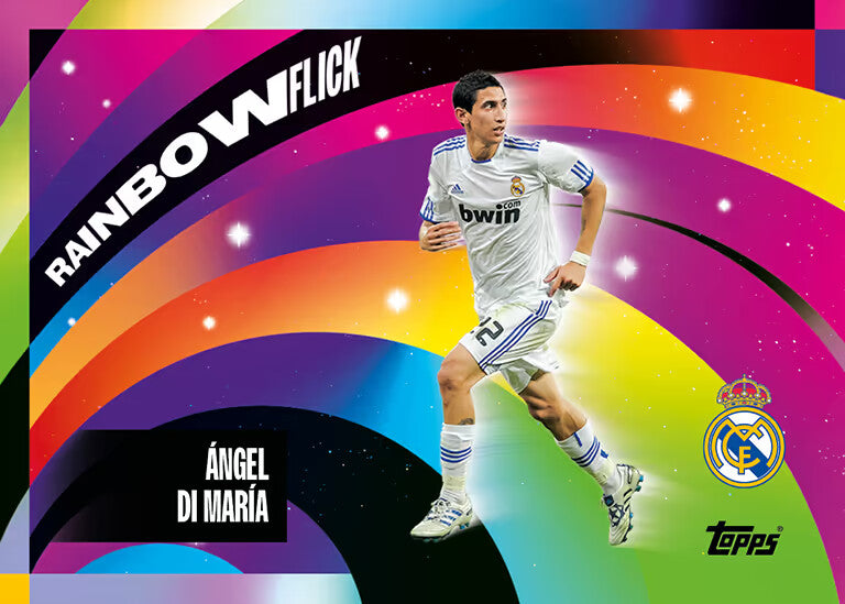 Topps Real Madrid Team Set - Rainbow Flick Insert Di María ultra raro 1 por case