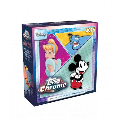 Mega Box Topps Chrome Disney 2026 en inglés con parallels X-Fractor
