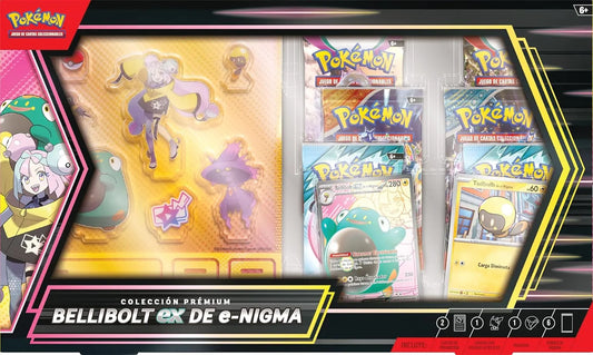 Colección prémium Bellibolt ex de e-Nigma ES – caja 3/4 con diorama acrílico y sobres