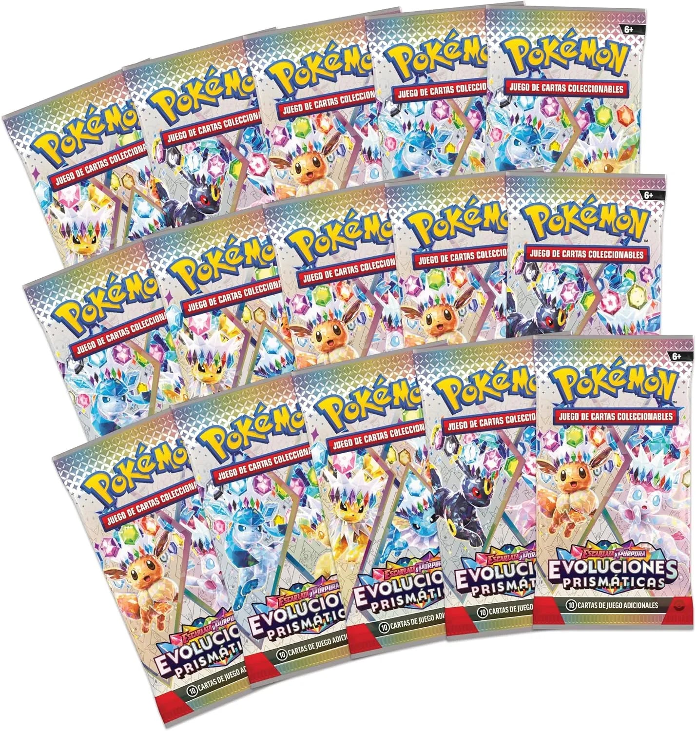 Sobres incluidos en la colección premium Pokémon Eevee’s Evolution 2025