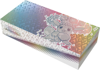 Vista lateral de la caja de Evoluciones Prismáticas con acabado holográfico