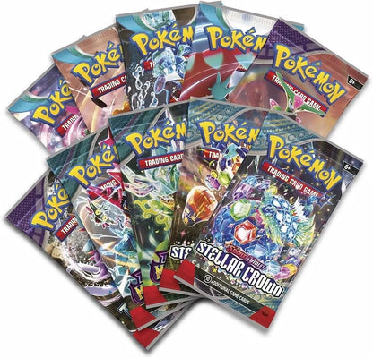 Lote de sobres Pokémon TCG en abanico – expansiones Scarlet & Violet