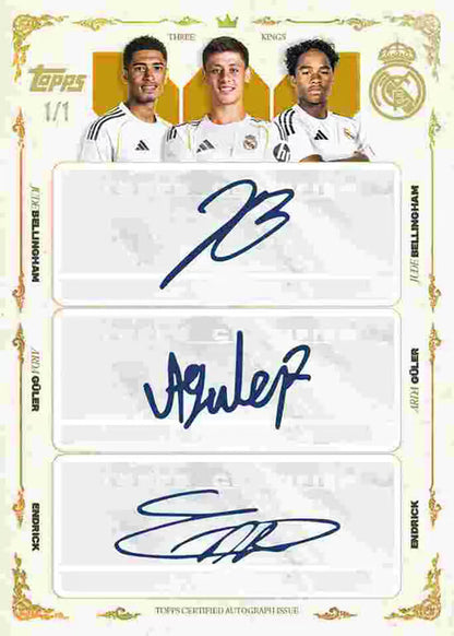 Topps Los Blancos Real Madrid - Three Kings Autograph Bellingham Güler Endrick