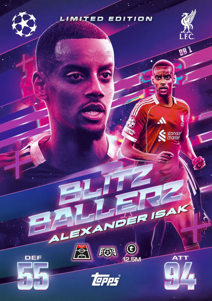 Carta Blitz Ballerz Limited Edition Alexander Isak Liverpool - Match Attax Extra 2025/26