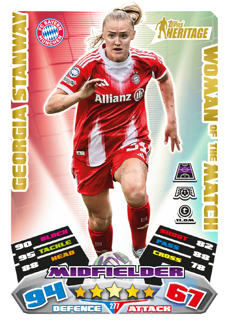Carta Heritage Woman of the Match Georgia Stanway FC Bayern München - Match Attax Extra 2025/26