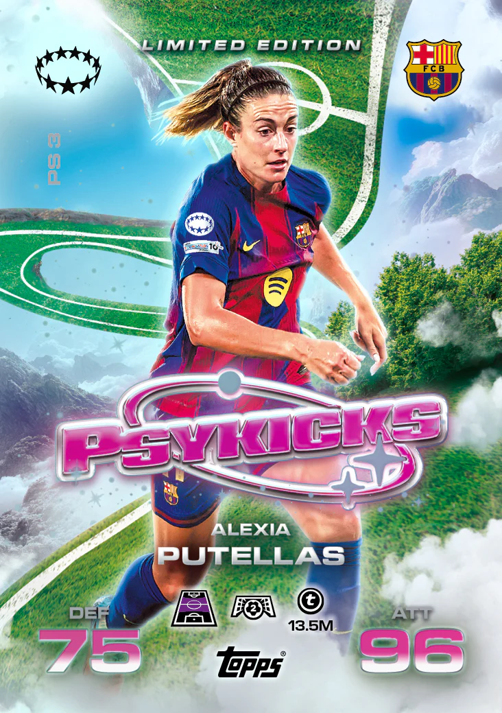 Carta Psykicks Limited Edition Alexia Putellas FC Barcelona Femení - Match Attax Extra 2025/26