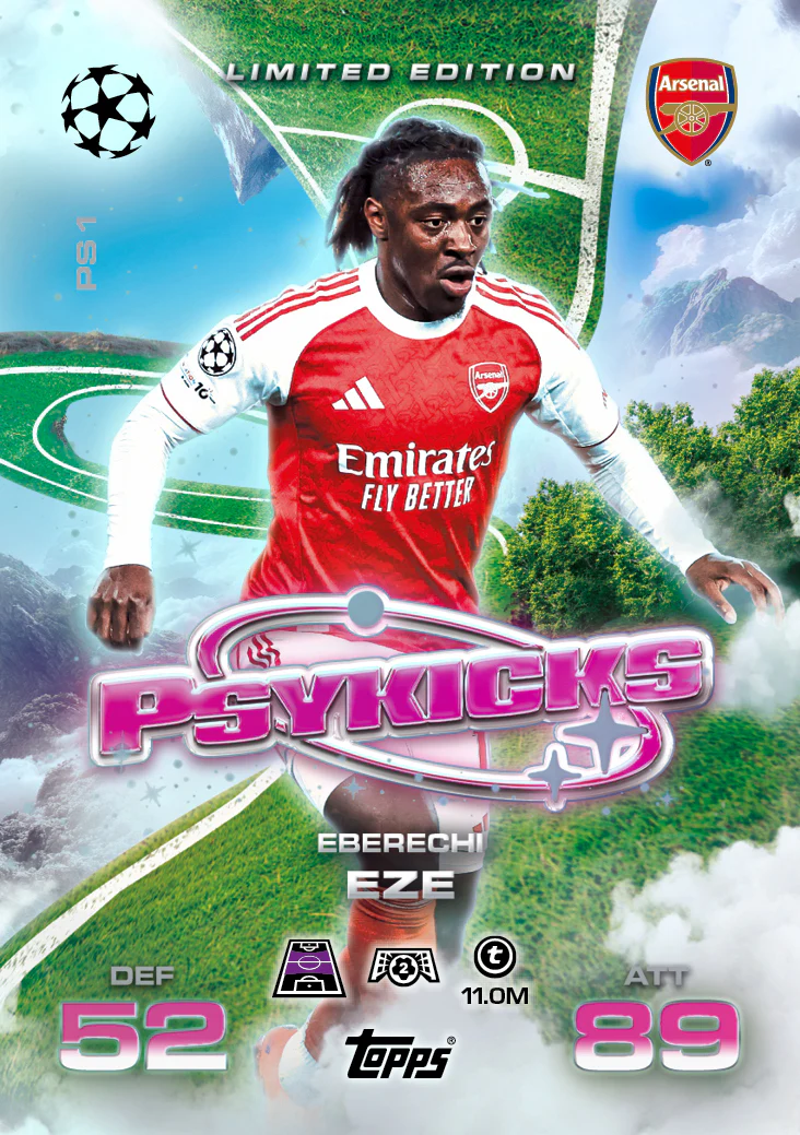 Carta Psykicks Limited Edition Eberechi Eze Arsenal - Match Attax Extra 2025/26